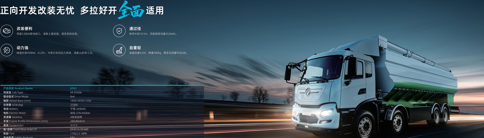 CATL LFP cell-to-pack battery technology powering the Dongfeng EV truck range